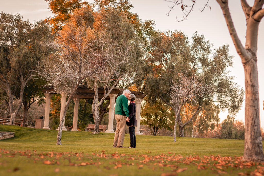 older couple engaged photos in Surprise Marley Park in the Phoenix area