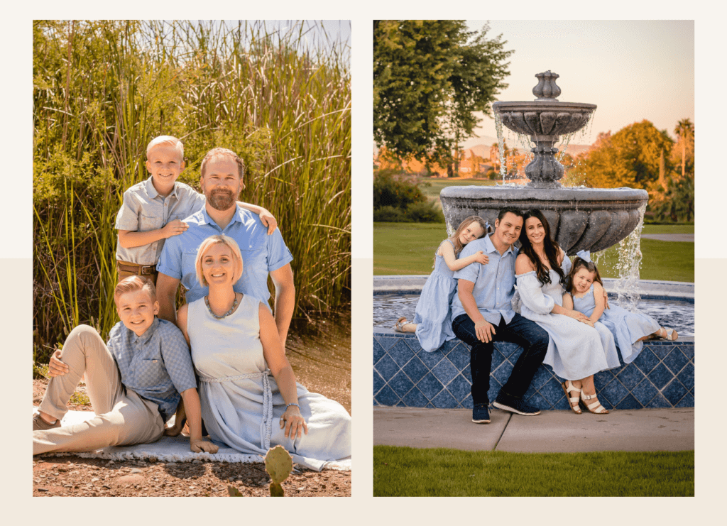 family photo examples of matching clothing