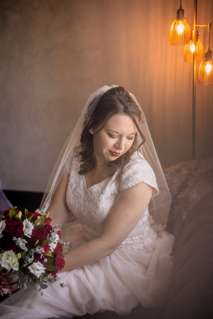 Phoenix-Wedding-Bridal-Photographer-00027 Beautiful soft dreamy bridal photo captured at Phoenix's Studio House AZ.