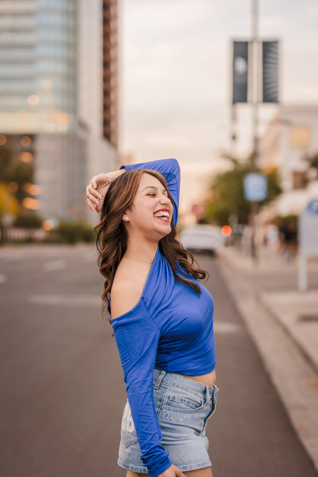 Phoenix senior portrait photographed in an urban setting