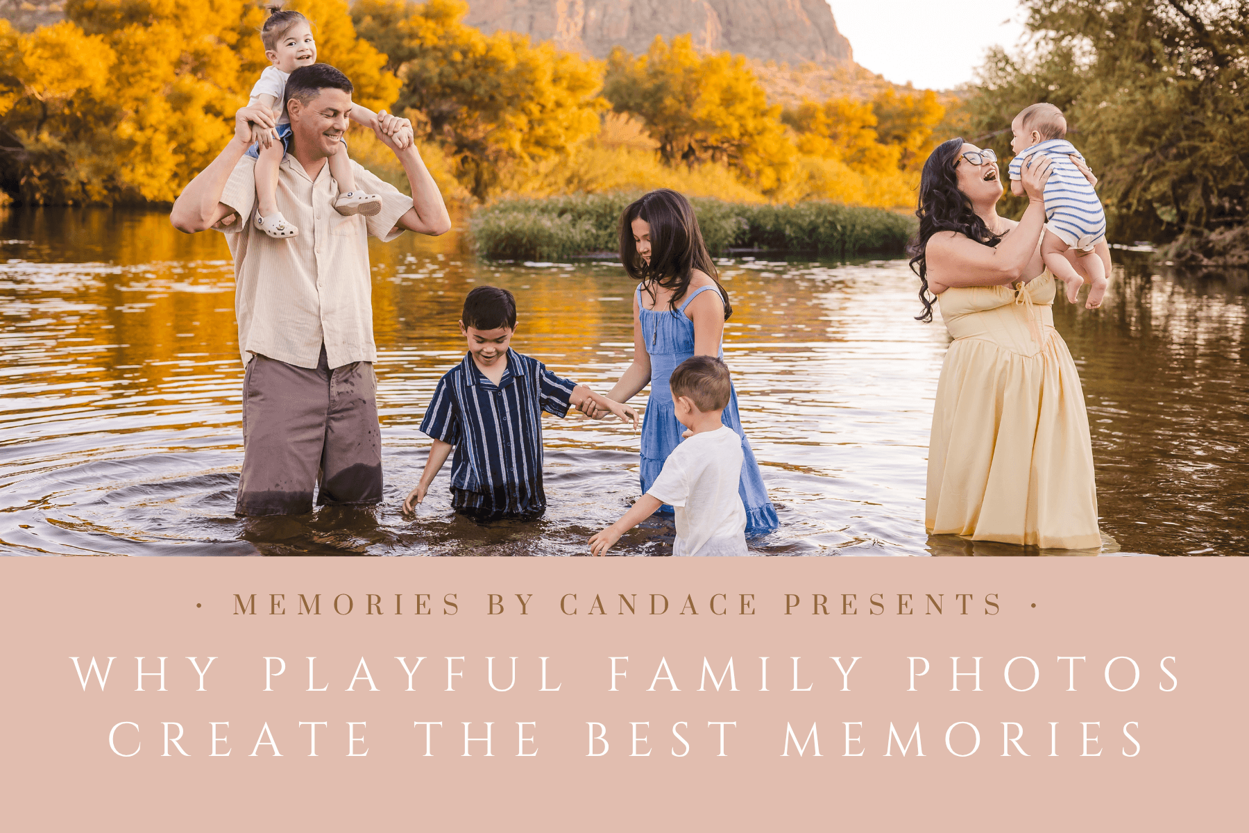 Playful Family Photos at Salt River by a Phoenix Photographer